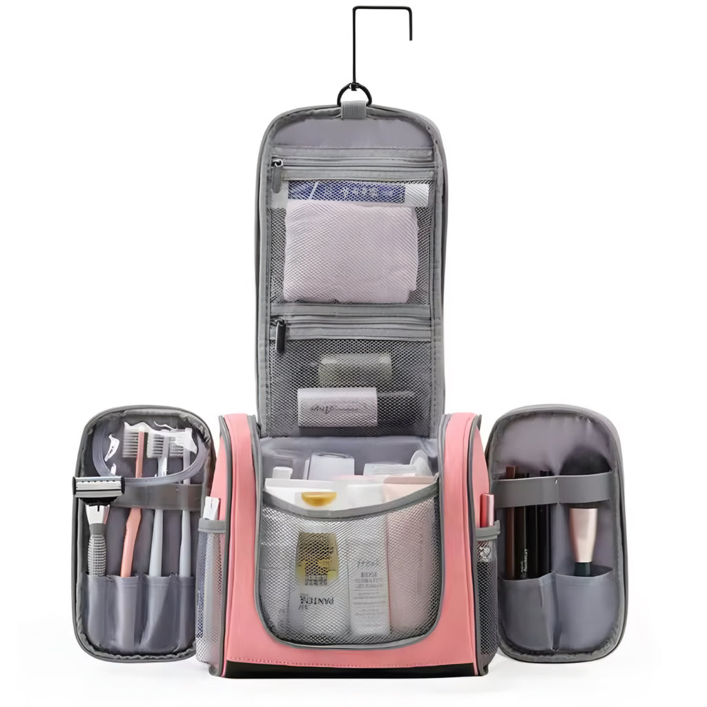 Waterproof Women’s Makeup Bag – Foldable Hanging Organizer