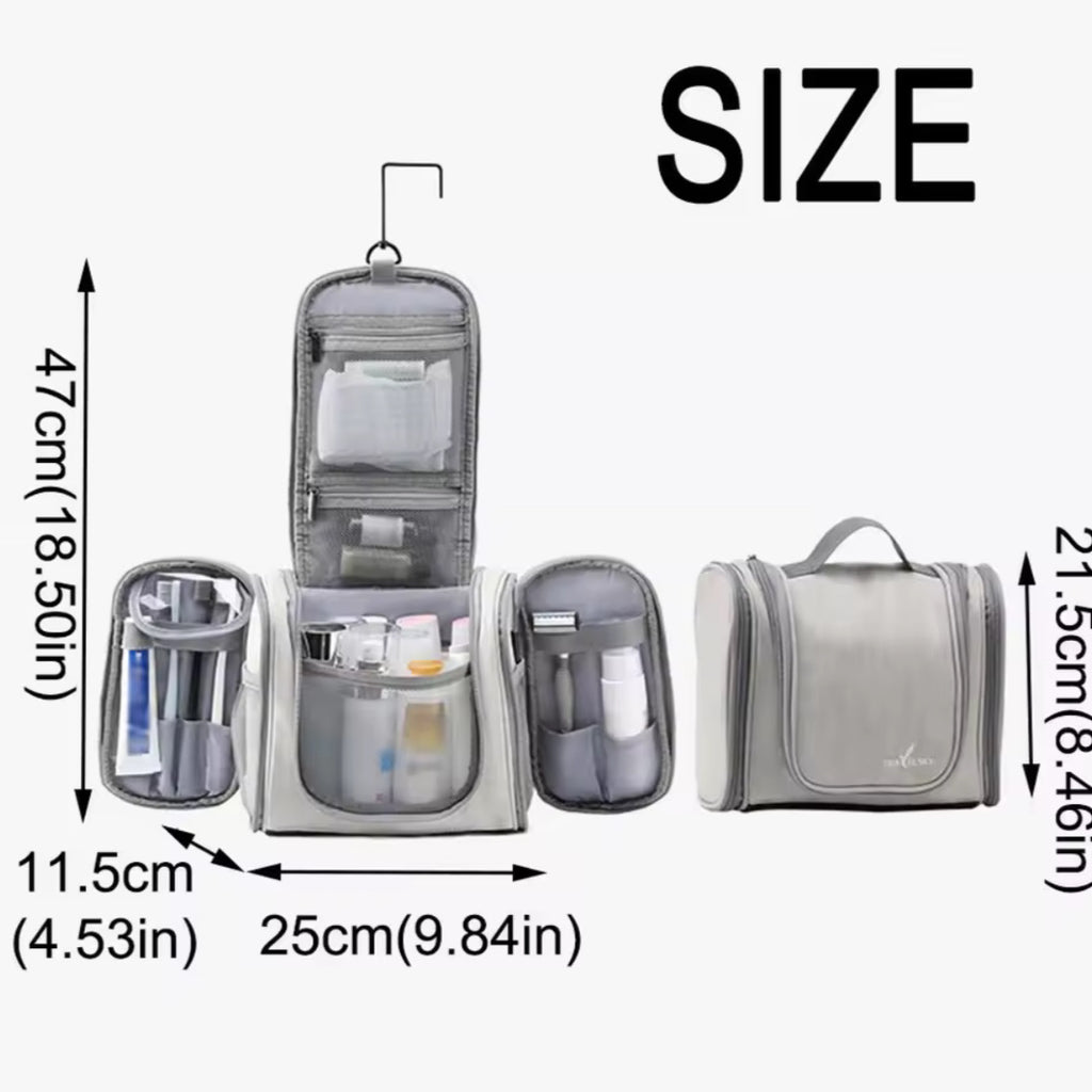 Waterproof Women’s Makeup Bag – Foldable Hanging Organizer