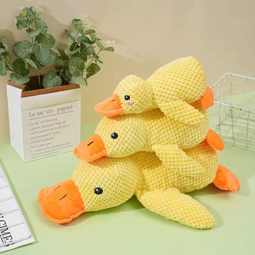 Plush Companion Sleeping Duck Dog Toy
