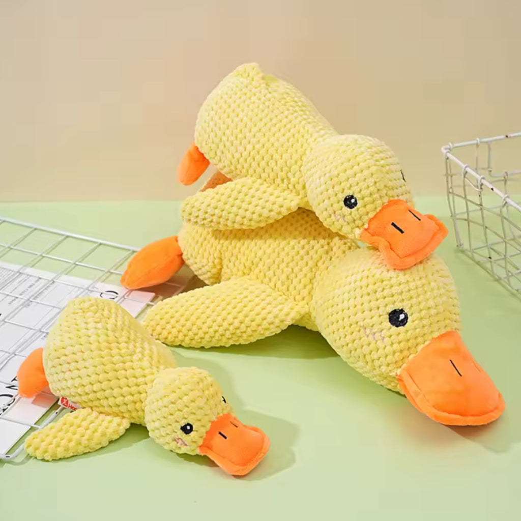 Plush Companion Sleeping Duck Dog Toy