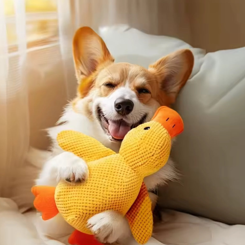 Plush Companion Sleeping Duck Dog Toy
