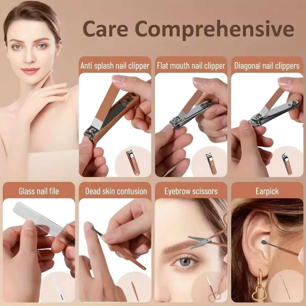 Stainless Steel Manicure Kit – All-in-One