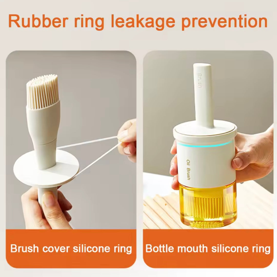 2-in-1 Oil & Sauce Dispenser Bottle with Brush