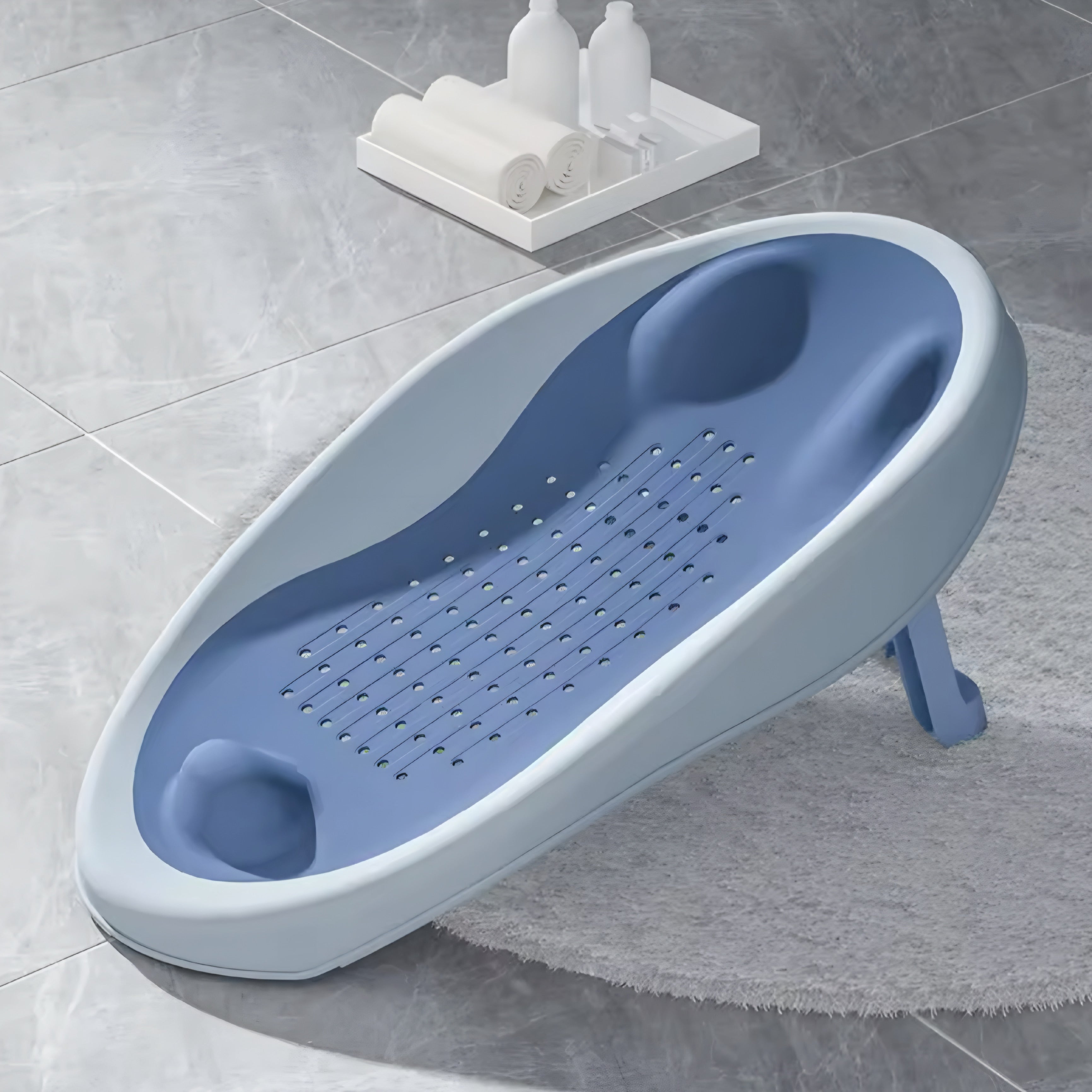 Foldable Baby Bath Seat with Ergonomic Backrest