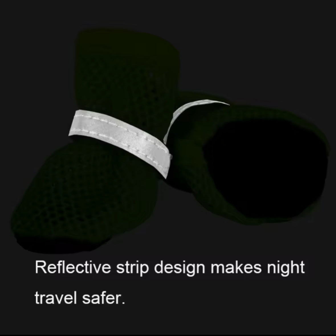 Fashion Breathable Dog Mesh Shoes – 4-Piece Set