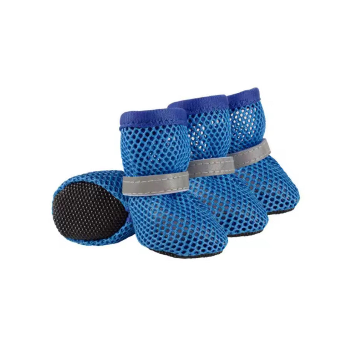 Fashion Breathable Dog Mesh Shoes – 4-Piece Set