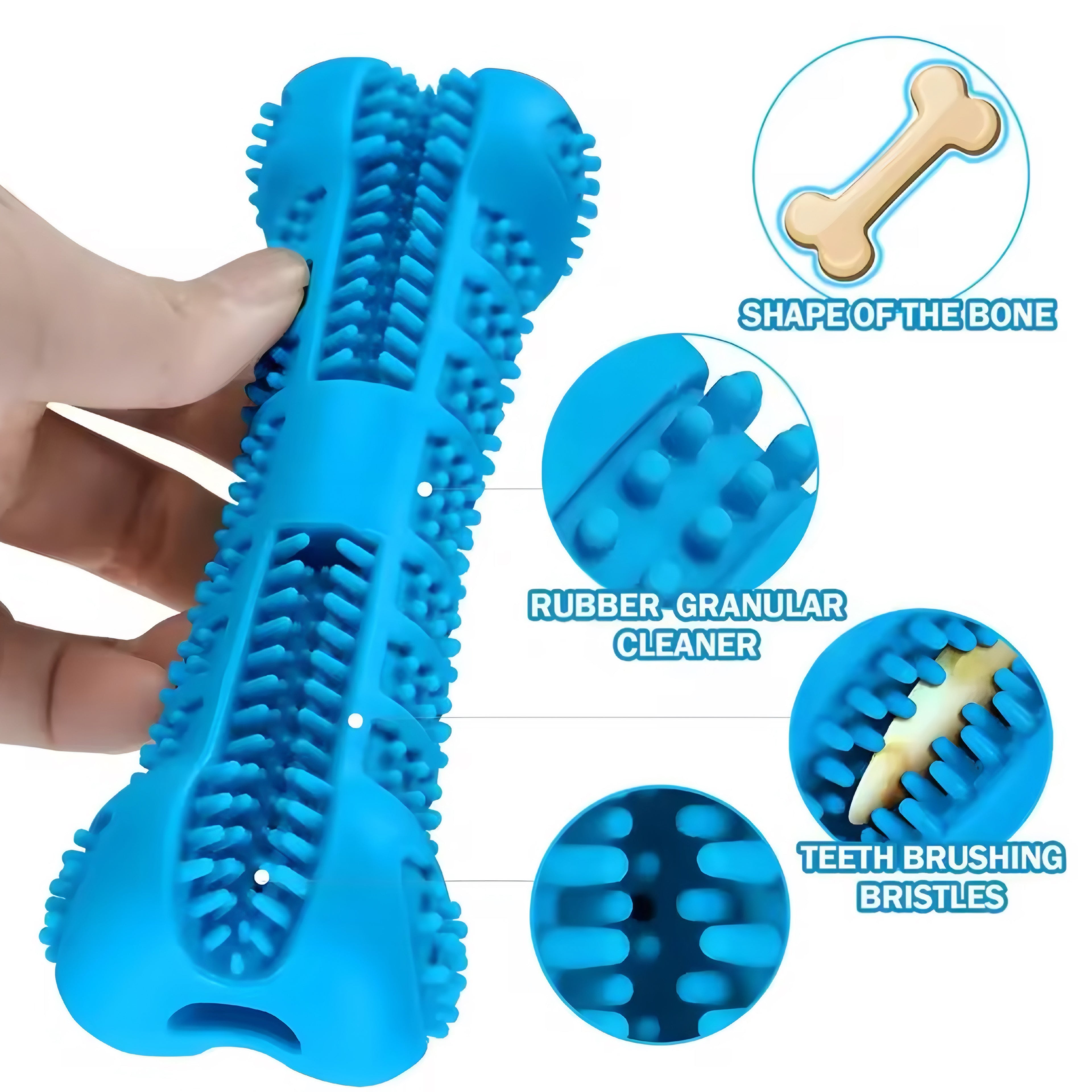 360° Soft Rubber Dog Toothbrush & Chew Toy